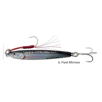 Savage Gear SJ-80-PSZ Squish Jig 80g Silver Zebra Glow